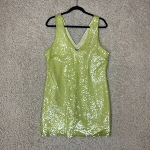 A New Day Lime Sequin Mini Dress